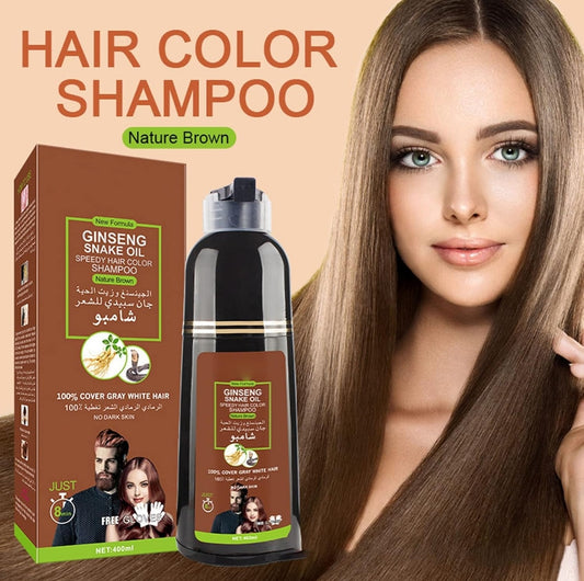 COLÁGENO ACEITE De ARGÁN – Champú Tinte Marrón Mágico 400 Ml