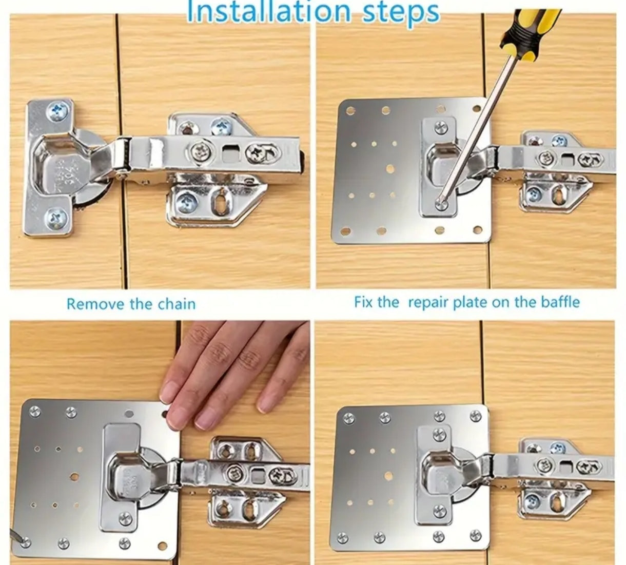 Chapas para reparar puerta
