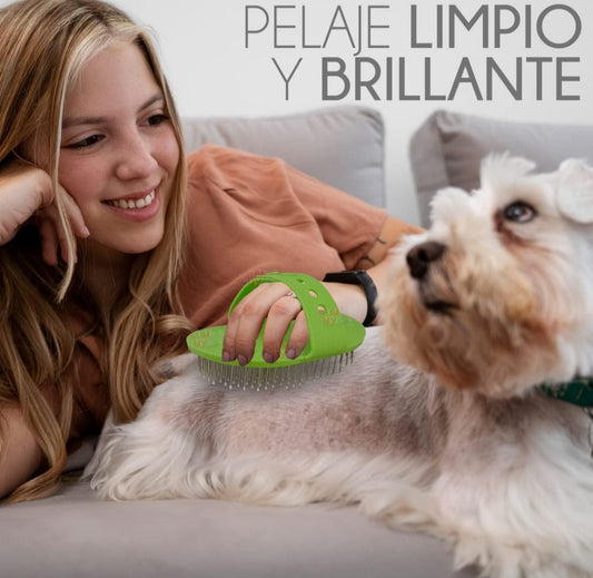 Cepillo Peine Para Mascotas Perros Gatos Quita Pelo (Cepillo Verde)