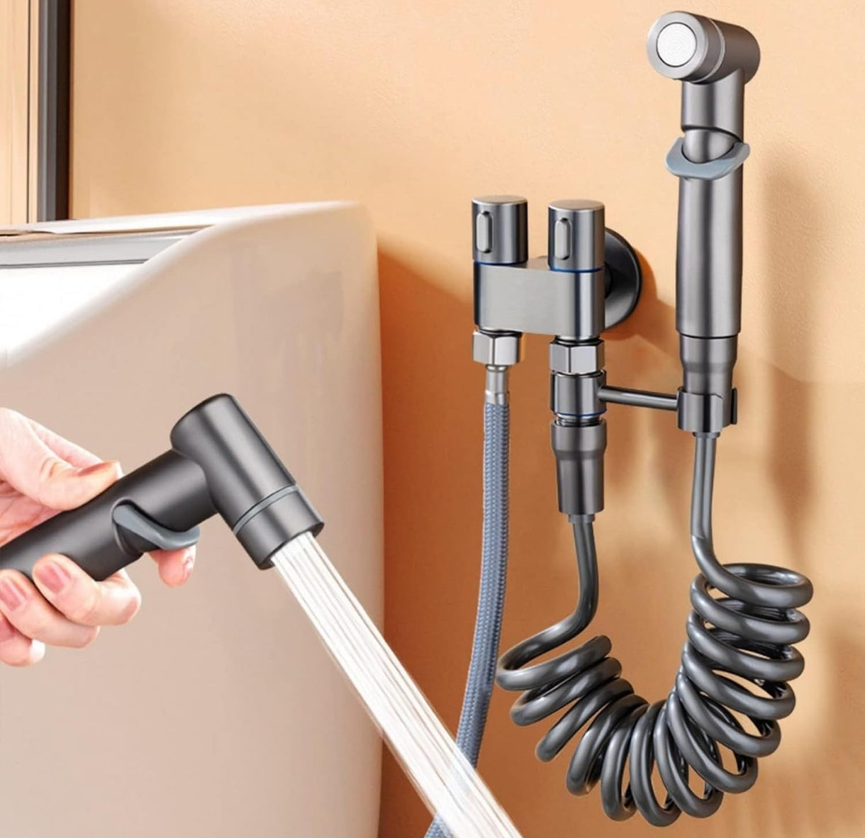 Adaptador de grifo doble para inodoro