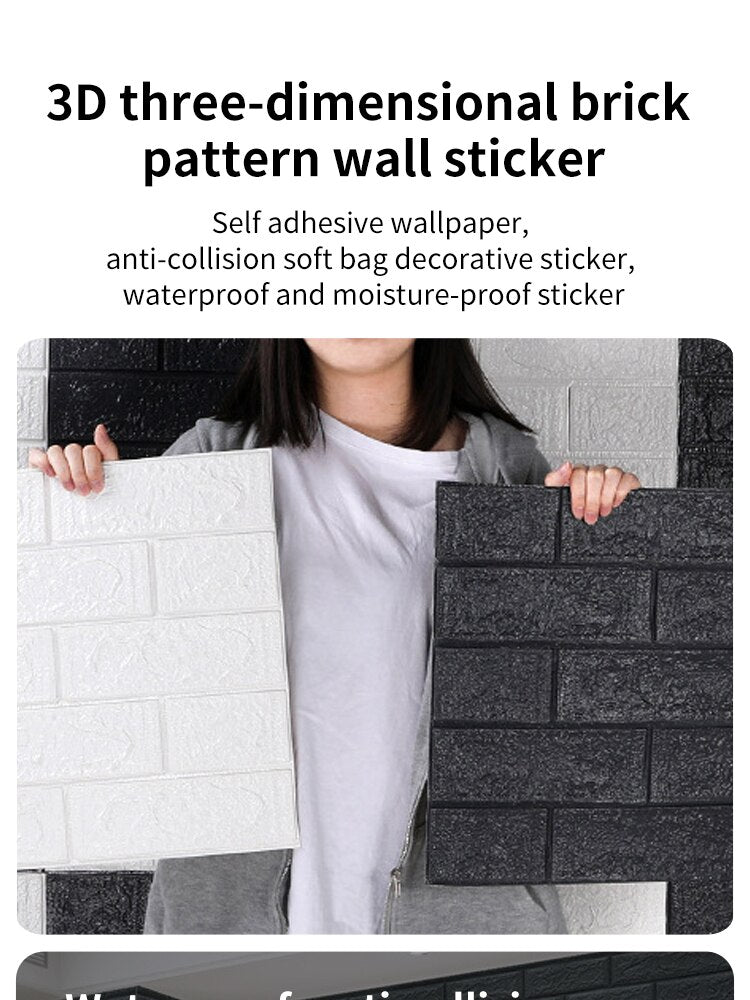 ladrillo adhesivo pared pared impermeable pared autoadhesivo simple
77x70cm