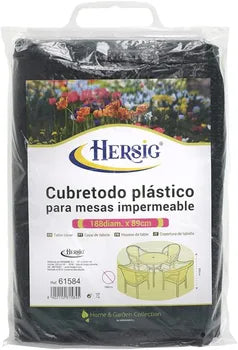 PROTECTOR PARA CONJUNTO DE MESA Y SILLAS d188x89cm - Plástico. Verde Oscuro