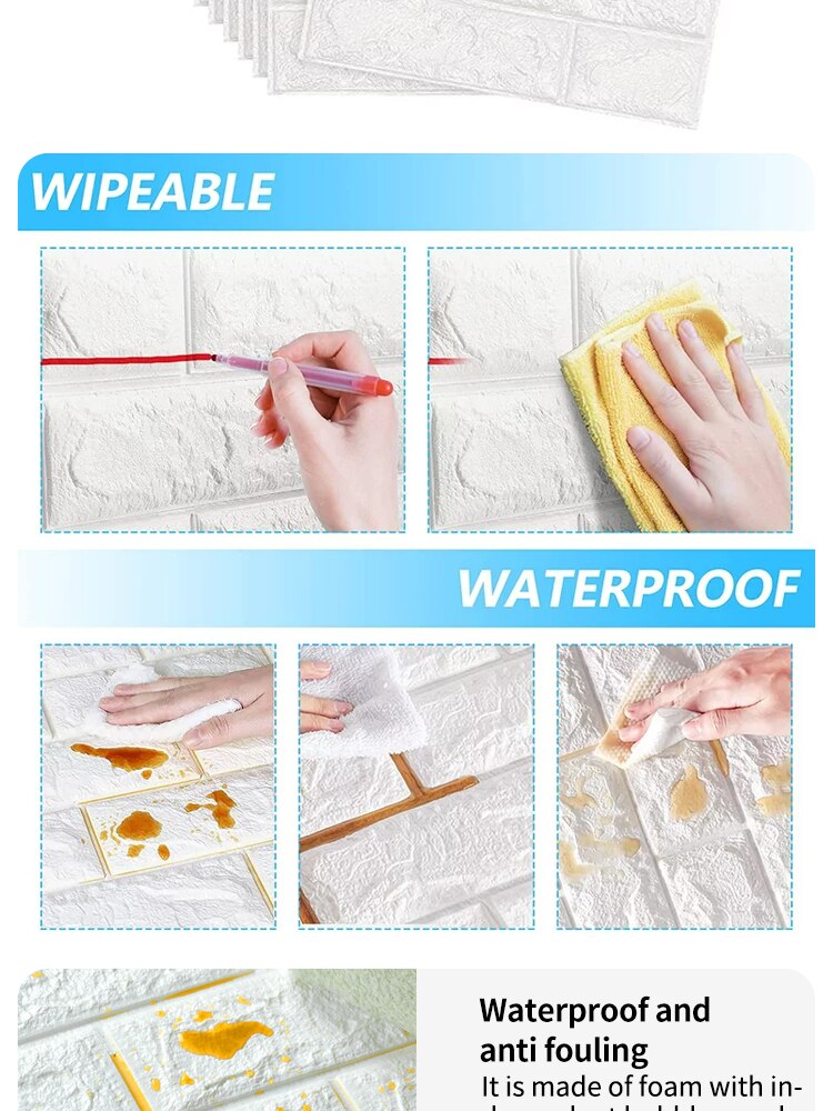 ladrillo adhesivo pared pared impermeable pared autoadhesivo simple
77x70cm