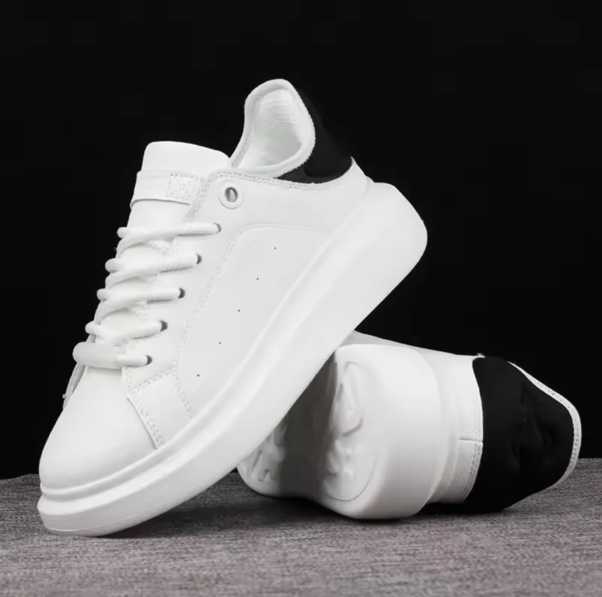 Zapatos Blancos De Suela Gruesa