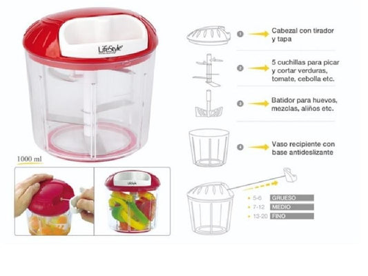 PICADOR BATIDOR MANUAL 1L.