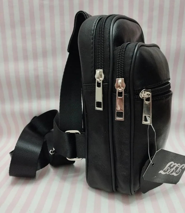 MOCHILA BANDOLERA DE PIEL