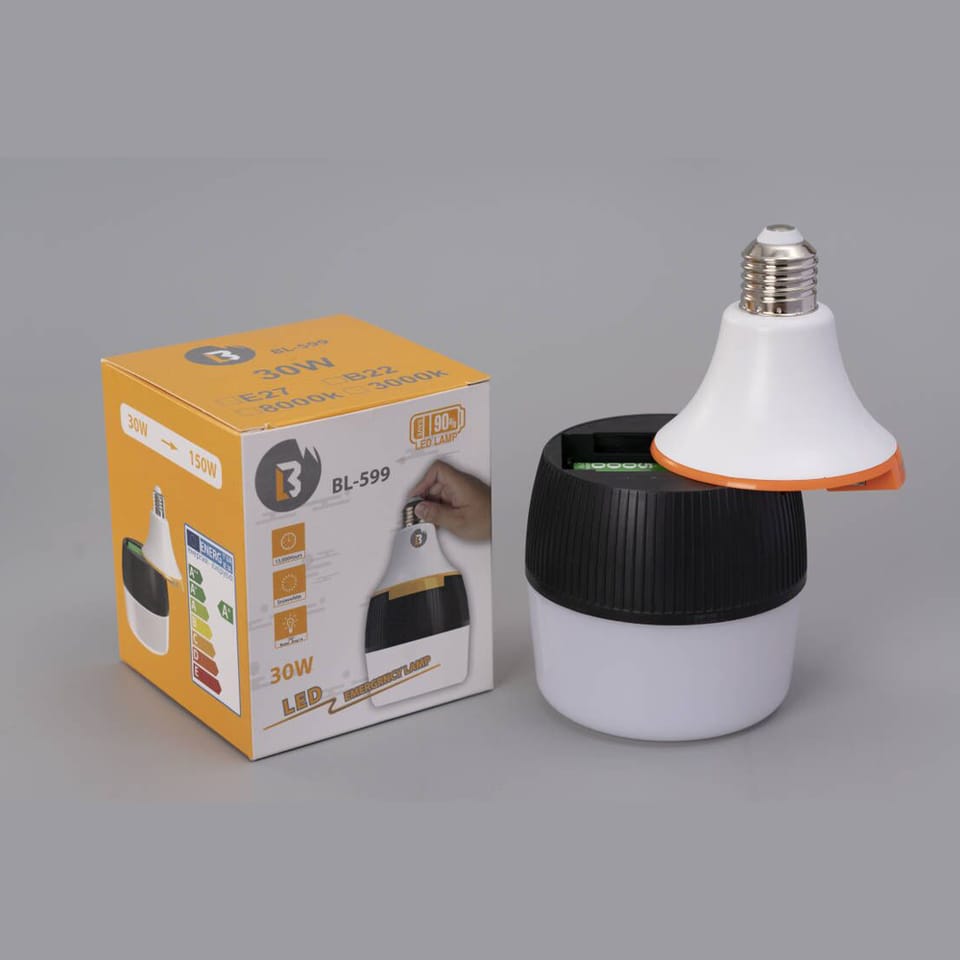 Bombilla recargable sensor de mano y agua