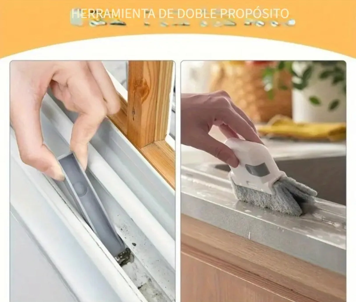 Cepillo para limpiar rieles de la ventana