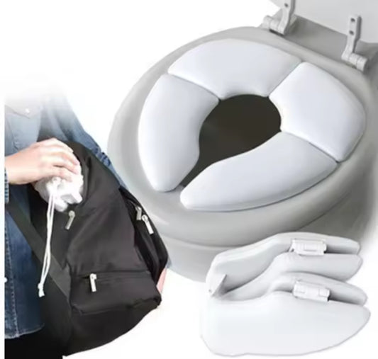 Asiento portátil para baño acolchado y plegable