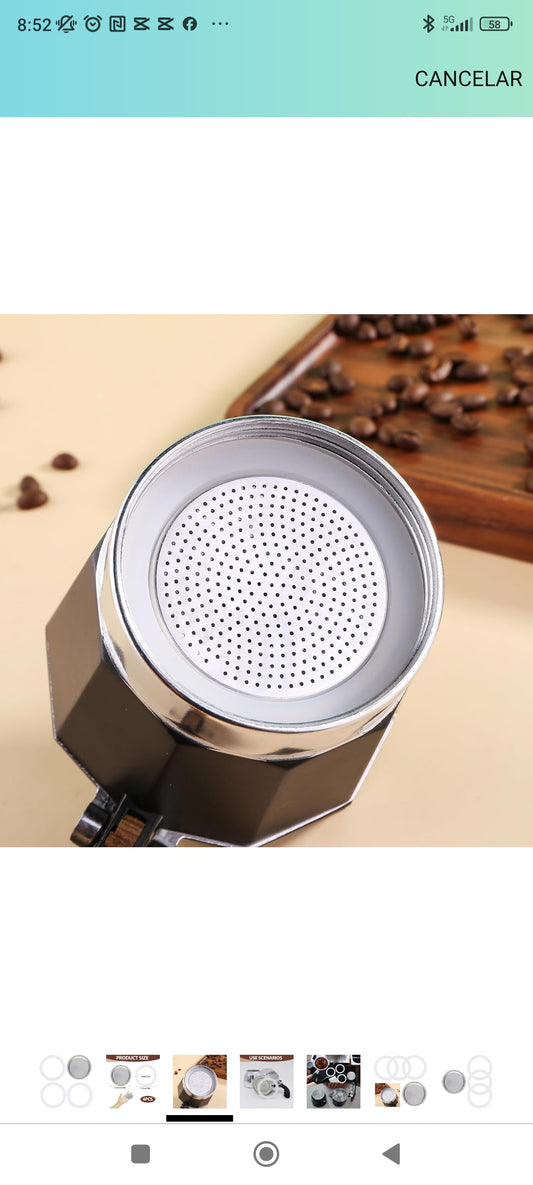 Filtro de café con goma disponible de 3/6/9/12 taza