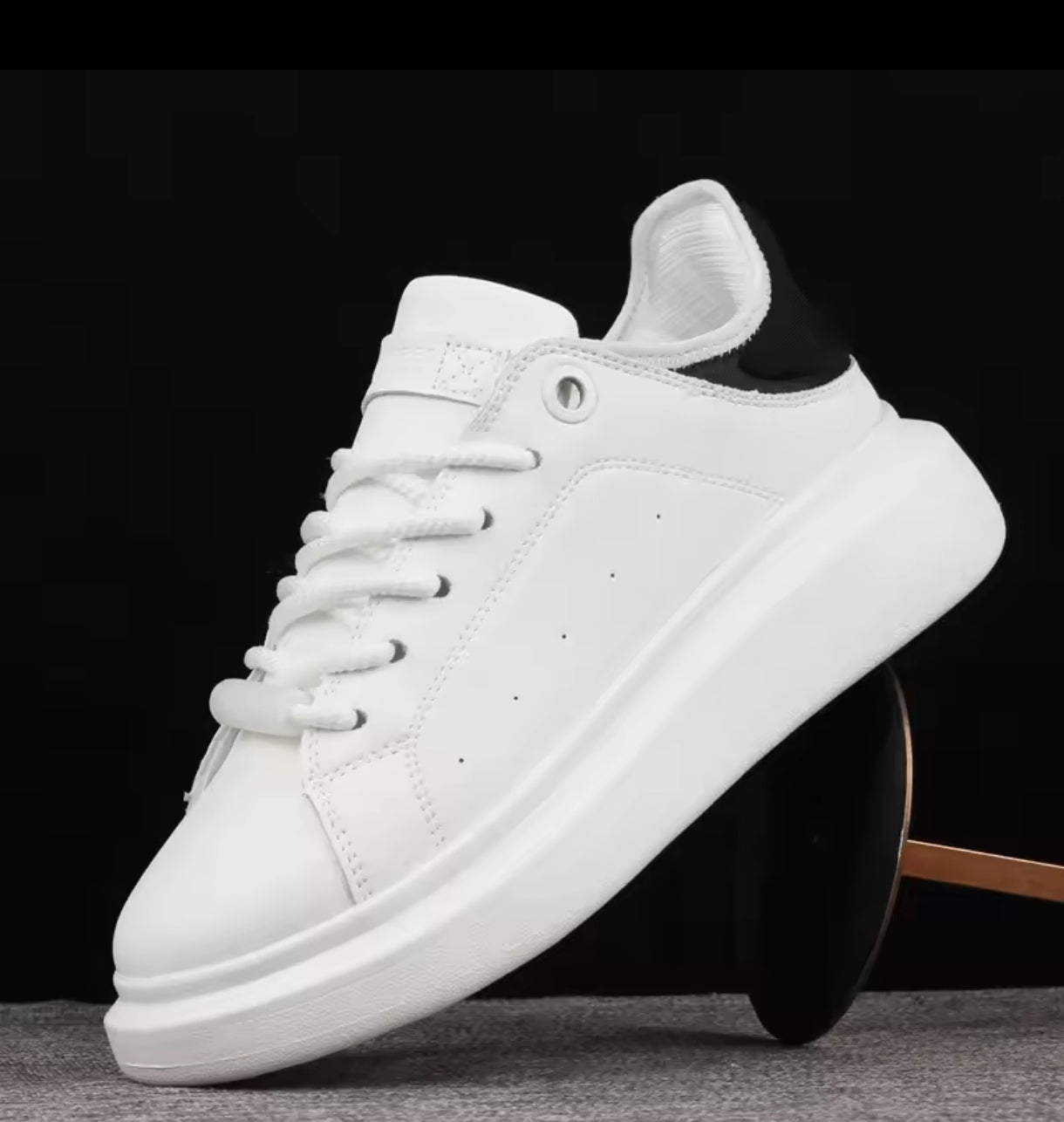 Zapatos Blancos De Suela Gruesa