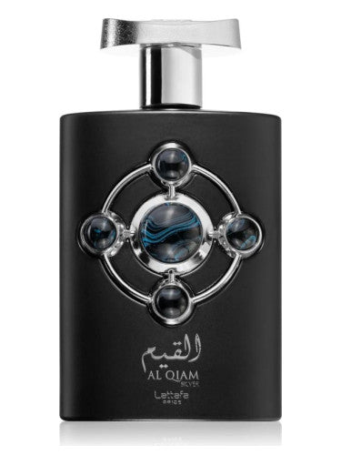 Al Qiam Silver de Lattafa Perfumes es una fragancia de la familia olfativa para Hombres y Mujeres. Esta fragrancia es nueva. Al Qiam Silver se lanzó en 2022. Las Notas de Salida son toronja (pomelo) y jengibre; las Notas de Corazón son ambroxan y sándalo;