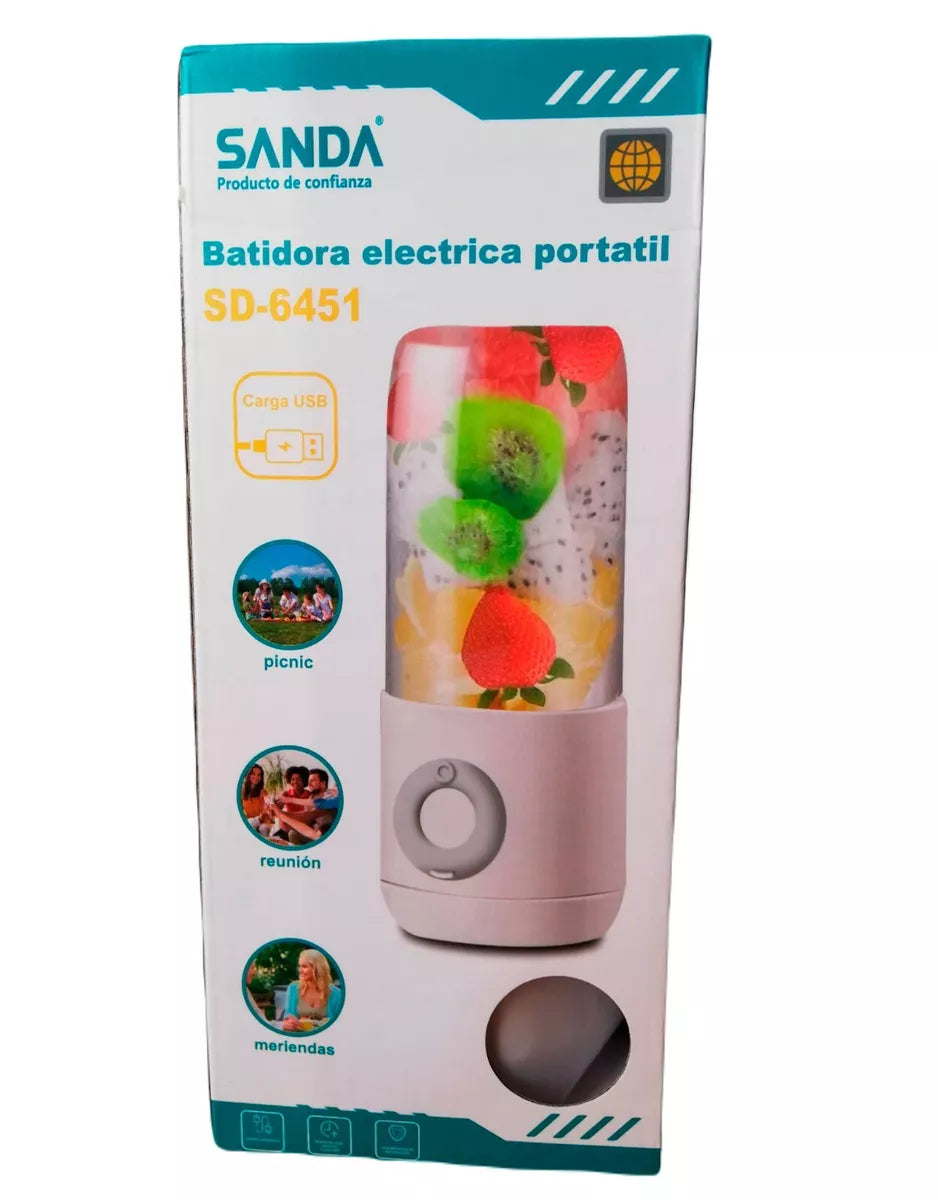 Batidora eléctrica portátil exprimidor de frutas y verduras | Recargable USB