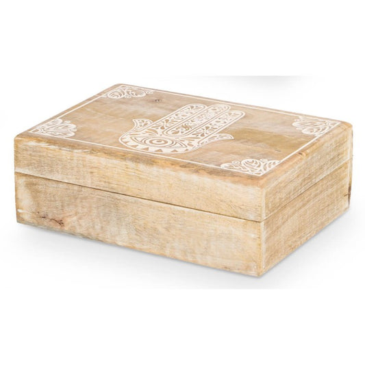 Caja madera mano de fatima