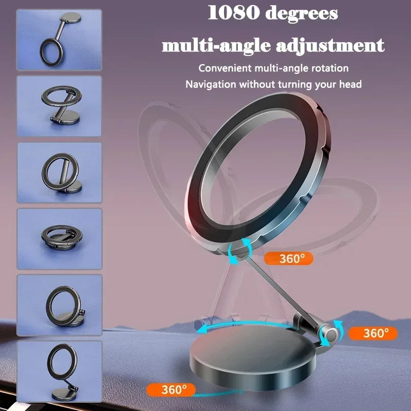 Soporte de teléfono ajustable, soporte Phpne de metal manos libres | Soporte de ventosa magnético Anti-sacudida con rotación de 360 grados, soporte de