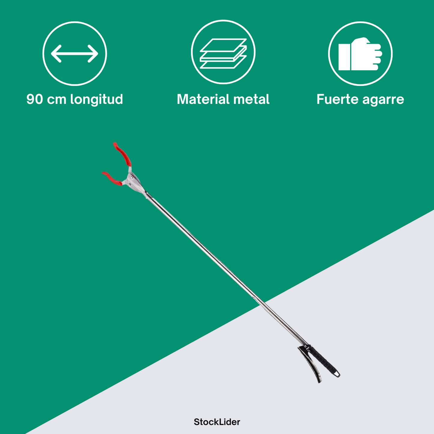 Pinza recoge objetos metal