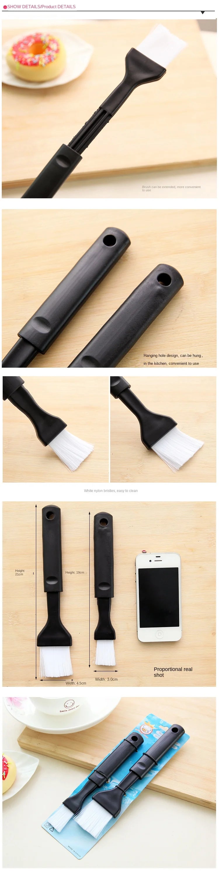 2 unids/set de brochas for repostería, práctica