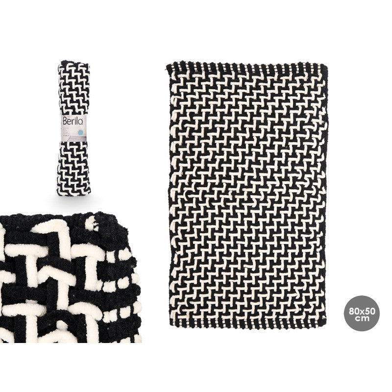 TAPETE DE WC PRETO 50X80CM