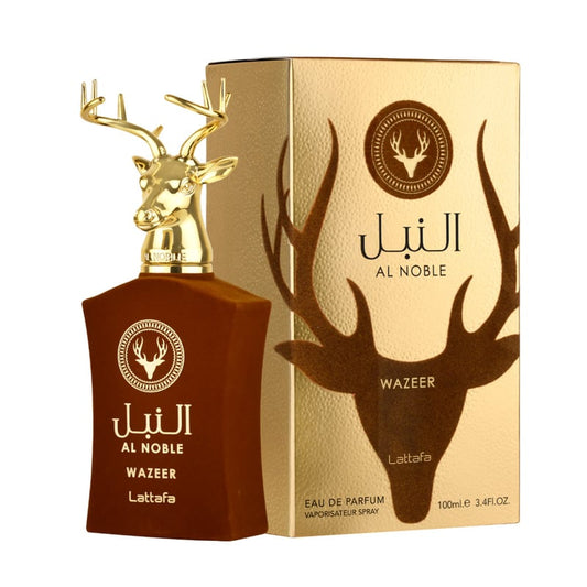 Lattafa Al Noble Wazeer Eau De Parfum
Descripción
Wazeer de Lattafa Perfumes es una fragancia unisex. Se abre con frescas y vibrantes notas de salida de menta, naranja, bergamota y enebro, creando una introducción animada y refrescante. El corazón present