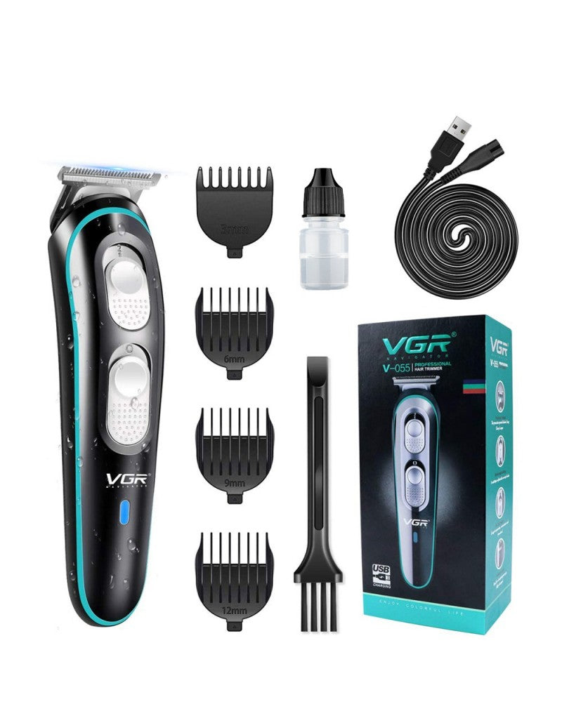 VGR V-055 Máquina Cortapelos, Recortadora de Barba, Corta Pelos carga USB