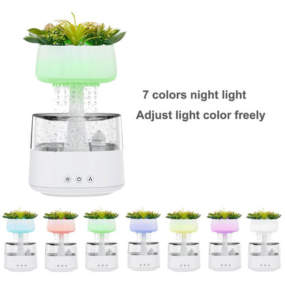 Humidificador Nube De Lluvia Con Bluetooth Usb Luces Control