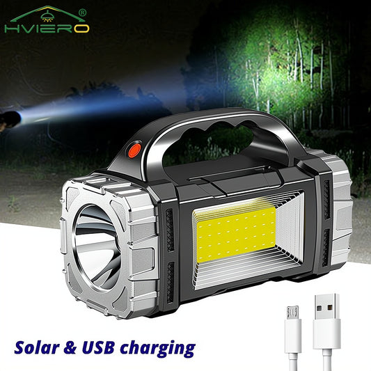 Linterna solar LED de alta potencia USB recargable