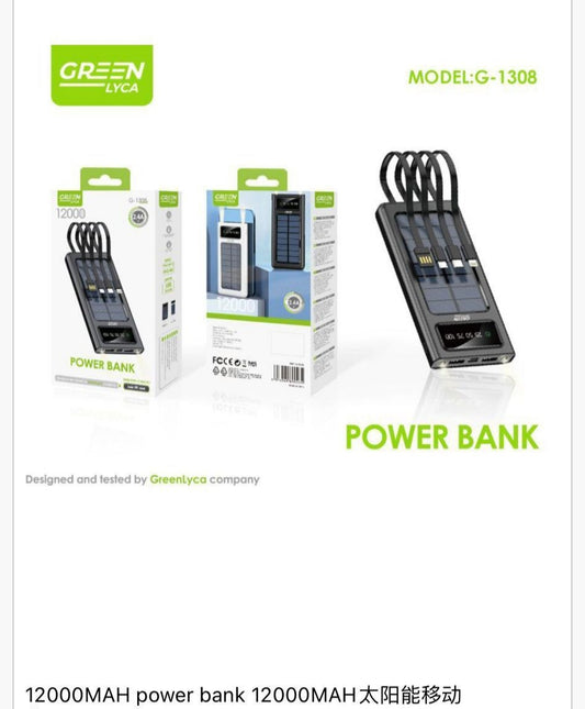 Power bank solar 12000mah