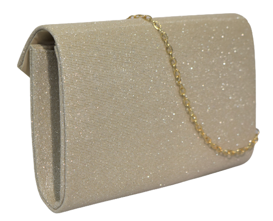 Bolso fiesta rectangular tornasol dorado