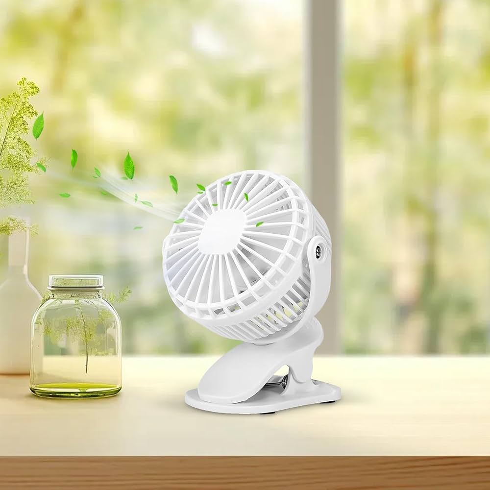 Ventilador De Escritorio Usb Recargable 2 Velocidades