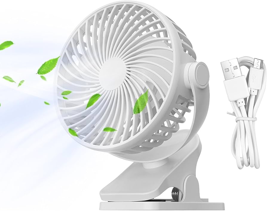 Ventilador De Escritorio Usb Recargable 2 Velocidades