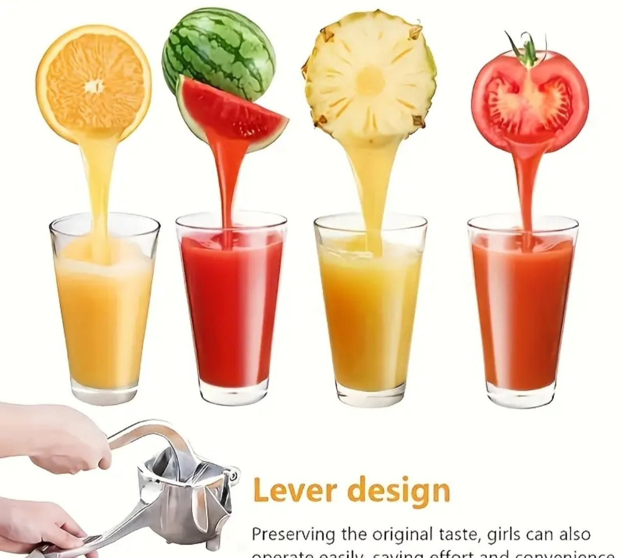 Exprimidor manual de zumo de naranja limón y fruta