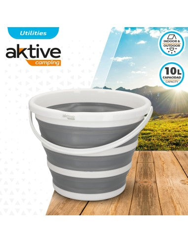Cubo plegable para camping