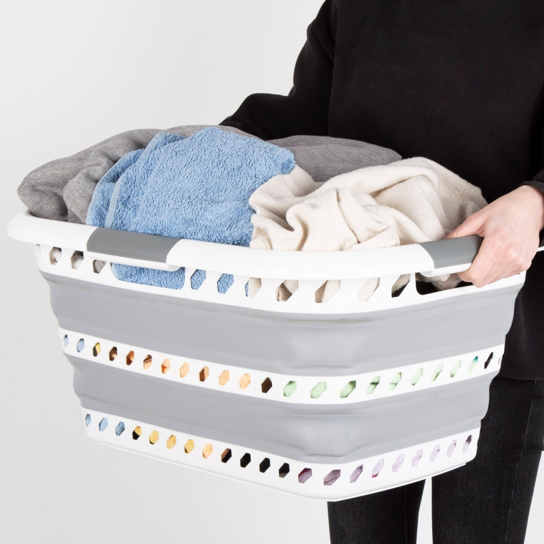 Cesta plegable rectangular multiusos 40 litros