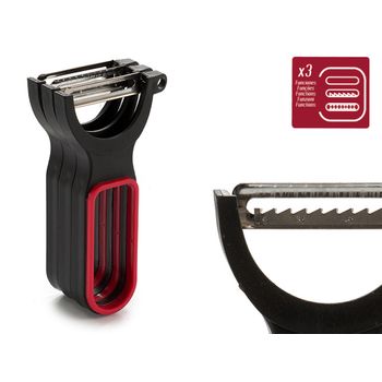 Set 3 Peladores Plastico Negro