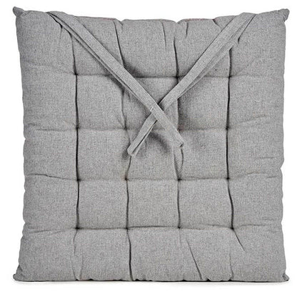 Cojín para silla gris de 40x40x5,5 cm, con relleno