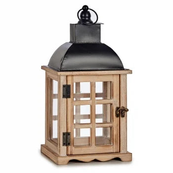 FAROL MADERA NATURAL RECTAN MEDIANO ALTO