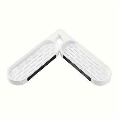 2pcs Estantes de Esquina Negros para Baño - Sin Taladro, Estantes de Almacenamiento Rotativo