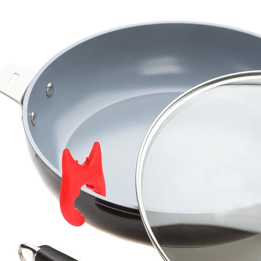 Tapa De Olla De Silicona Reposapantallas Antideslizante Levantador De Tapa De Olla Prueba De Derrames Utensilio De Cocina Multifuncional