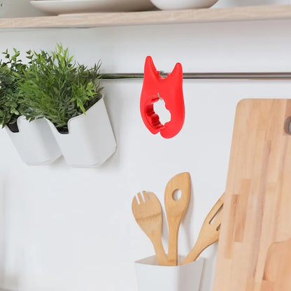 Tapa De Olla De Silicona Reposapantallas Antideslizante Levantador De Tapa De Olla Prueba De Derrames Utensilio De Cocina Multifuncional