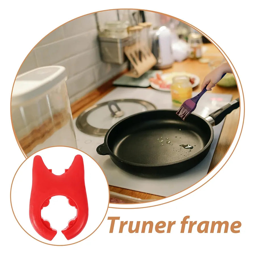 Tapa De Olla De Silicona Reposapantallas Antideslizante Levantador De Tapa De Olla Prueba De Derrames Utensilio De Cocina Multifuncional