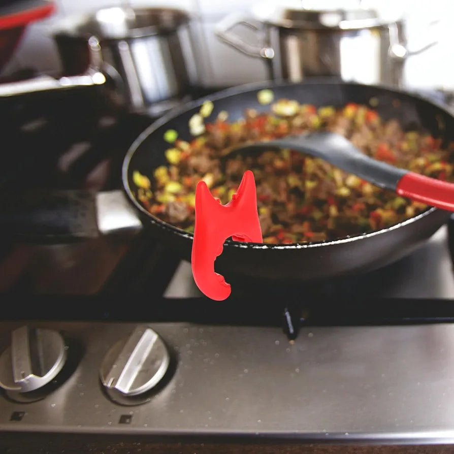 Tapa De Olla De Silicona Reposapantallas Antideslizante Levantador De Tapa De Olla Prueba De Derrames Utensilio De Cocina Multifuncional