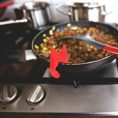 Tapa De Olla De Silicona Reposapantallas Antideslizante Levantador De Tapa De Olla Prueba De Derrames Utensilio De Cocina Multifuncional