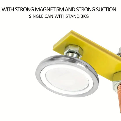 1pc Soporte Magnético de Soldadura Mejorado, Pinza de Succión Fuerte con Cabeza Magnética,