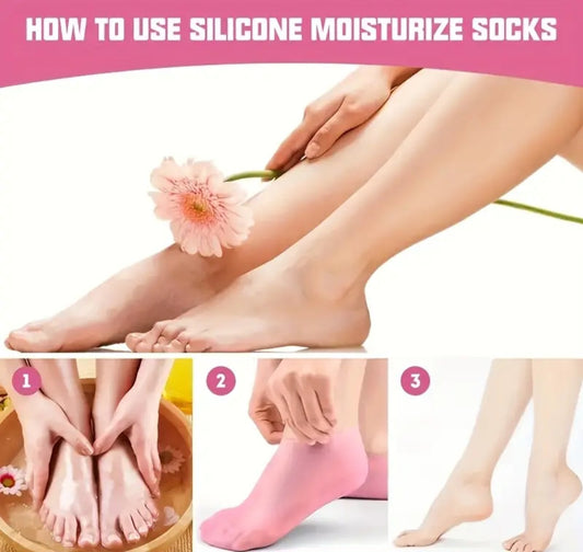 Calcetines de silicona para crema hidratacion pelo