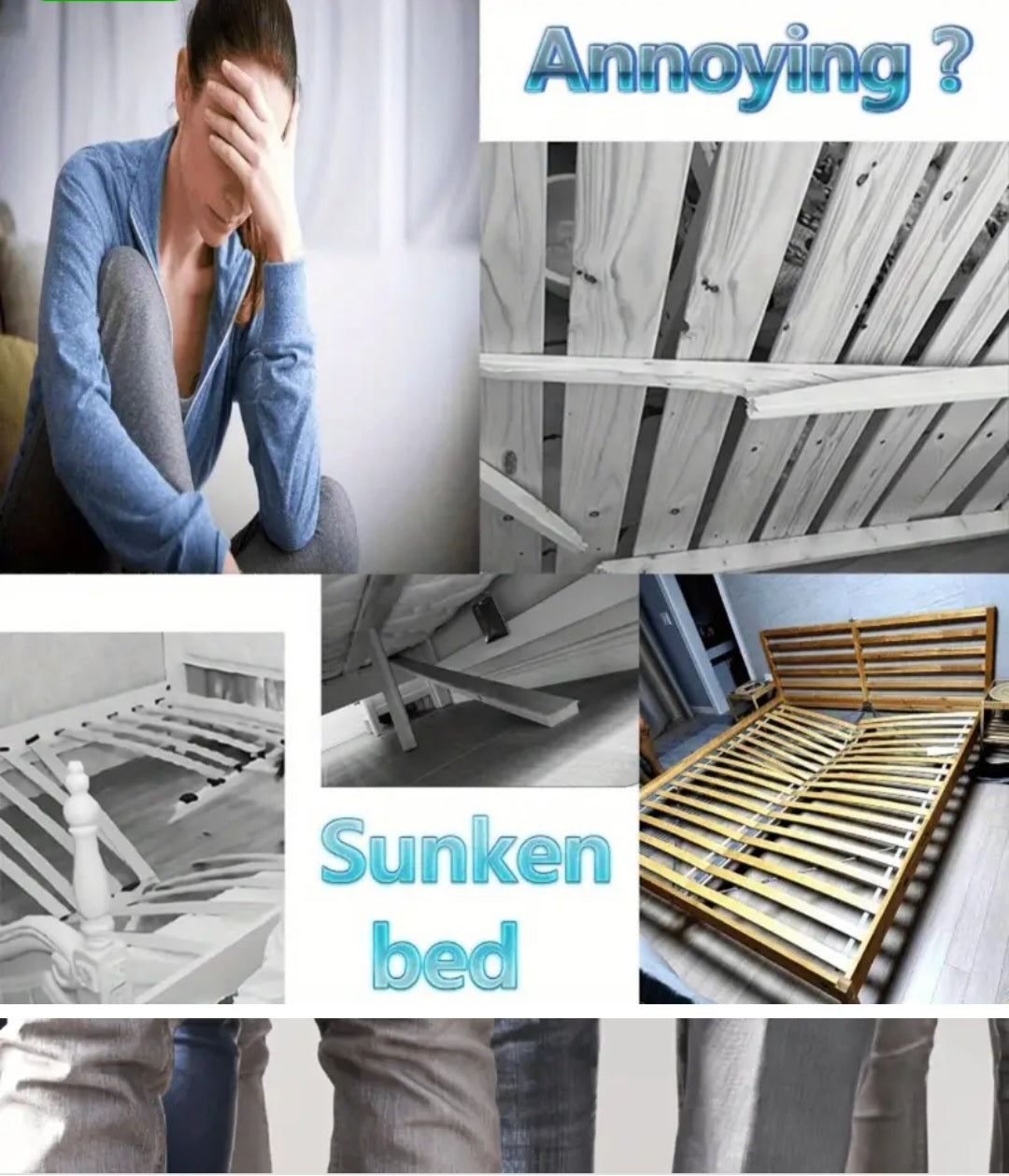 4 patas de cama  ajustable