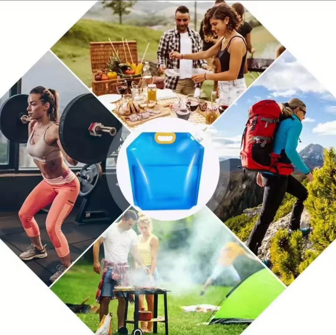 Bolsa de agua plegable, contenedor de agua plegable portátil,  10 L