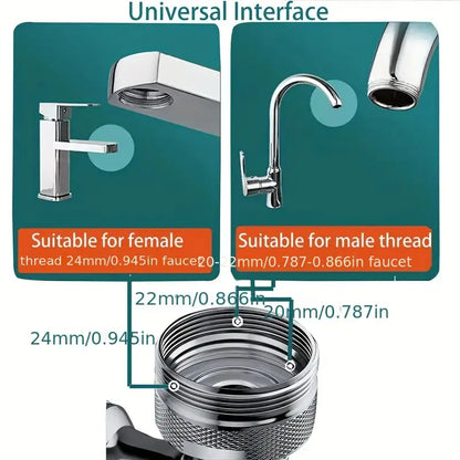 Boquillas de Agua Giratorias Univer, Ideales para Fregaderos de Cocina y Baño - Aireador de Grifo