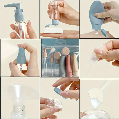 Juego de 11 botellas de viaje