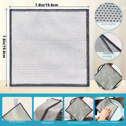 4 paños de limpieza ultrafinos con malla