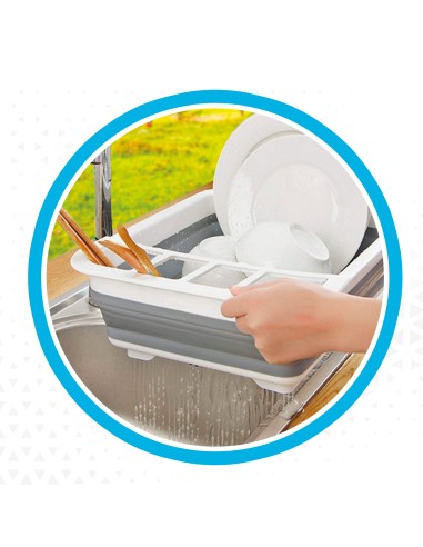 Escurreplatos plegable para camping